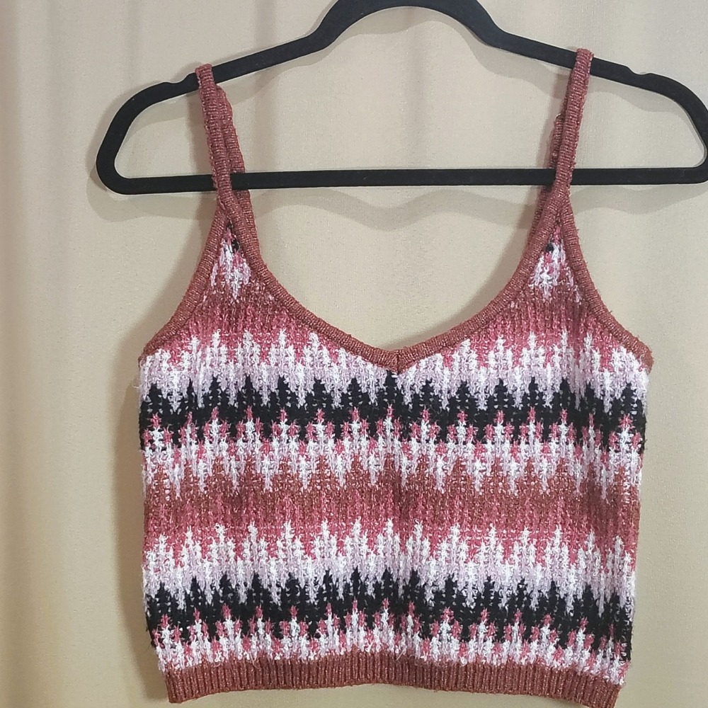 Altar'd State Cropped Sweater Tank Women XL Grunge Indie Fairy Grunge